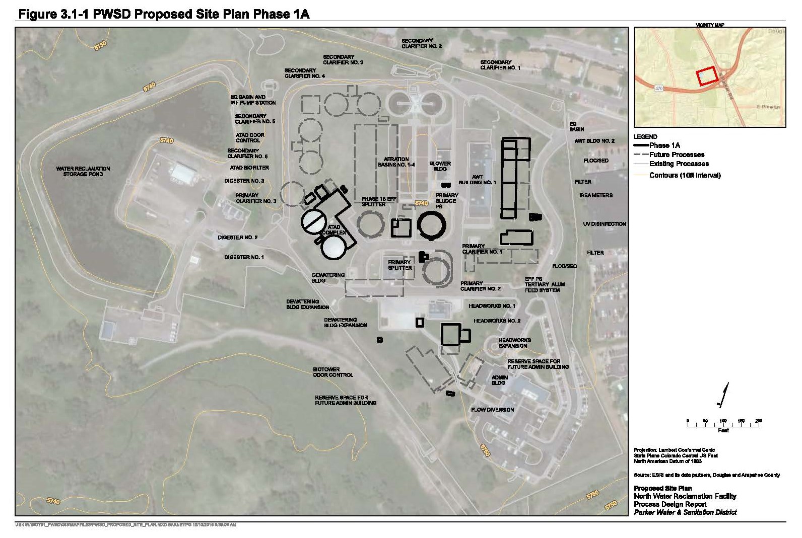 Parker Water & Sanitation District North Wastewater Reclamation Facility Improvem Plansents Phase 1A